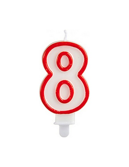 Bougie Anniversaire Numéro 8 (12 Unités)