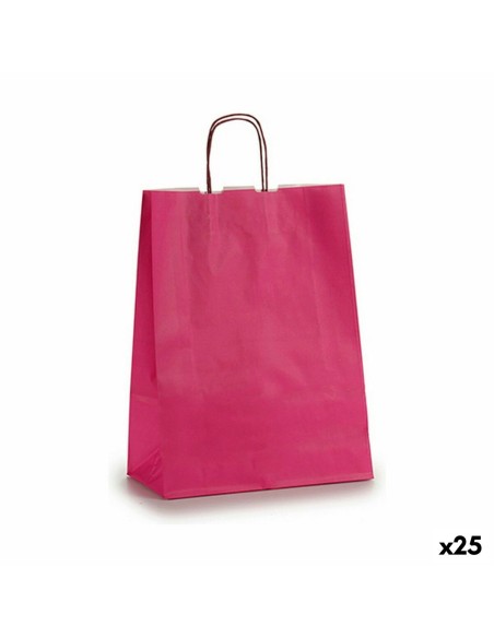 Sac en papier Pincello 32412 Rose 12 x 52 x 32 cm 32 X 12 X 50 cm (25 Unités)