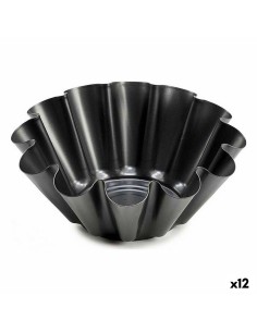 Moule à flan Kinvara 83009 Gris foncé Acier 23 x 8,2 x 23 cm (12 Unités)