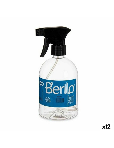 Bouteille Pulvérisatrice Berilo SE1205-ROCIADOR Noir Transparent Plastique 500 ml (12 Unités)