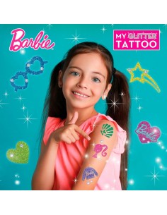 Tatouages Temporaires Barbie My Glitter Tattoo Paillettes 20 Pièces 2