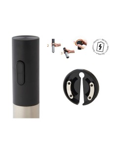 Tire-bouchon Électrique pour Bouteilles de Vin Kinvara KB1-602103 Acier Plastique 4,6 x 22,8 x 4,6 cm (12 Unités) 2