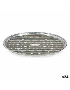 Moule à pizza Kinvara 64300 Argenté Aluminium 32 x 3 x 32 cm Jetable Pizza (24 Unités)