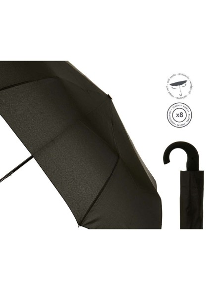 Parapluie Noir Métal Tissu 100 x 100 x 62 cm (16 Unités)