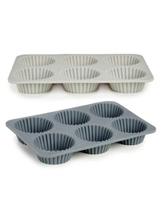Moules à Muffins Kinvara HH341 Gris clair Gris foncé 25,5 x 3 x 17,5 cm Madeleines (6 Unités) 2