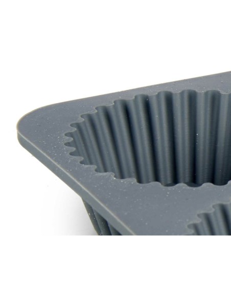Moules à Muffins Kinvara HH341 Gris clair Gris foncé 25,5 x 3 x 17,5 cm Madeleines (6 Unités)