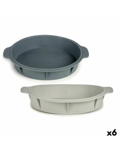 Moule à pâtisserie Kinvara HH156 Gris clair Gris foncé Silicone 30 x 4,5 x 26 cm Rond (6 Unités)