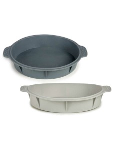 Moule à pâtisserie Kinvara HH156 Gris clair Gris foncé Silicone 30 x 4,5 x 26 cm Rond (6 Unités) 2