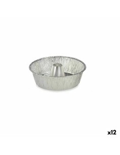 Moule à flan Kinvara 30287C Argenté Aluminium 25 x 7,7 x 25 cm Jetable Flan (12 Unités)
