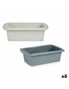 Moule à pâtisserie Kinvara HH038 Gris clair Gris foncé Silicone 1,5 L 16 x 7 x 27,5 cm Biscuit (6 Unités)