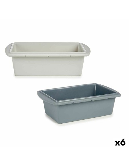 Moule à pâtisserie Kinvara HH038 Gris clair Gris foncé Silicone 1,5 L 16 x 7 x 27,5 cm Biscuit (6 Unités)