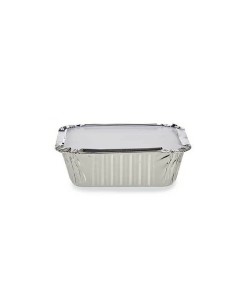 Lot de plateaux pour aliments Kinvara 16144 Aluminium 14,5 x 7,5 x 12,5 cm Jetable Avec couvercle (12 Unités) 2