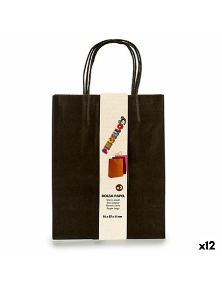 Ensemble de Sacs Pincello 1703690 Noir 11 x 36 x 21 cm Papier (12 Unités)