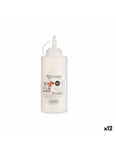 Pot à Sauces Transparent Plastique 400 ml (12 Unités)