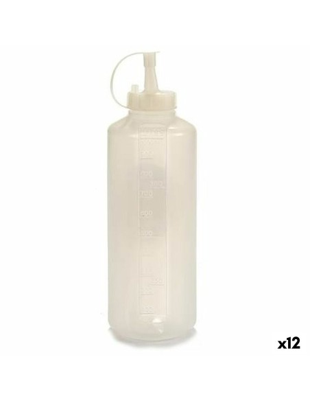 Pot à Sauces Transparent Plastique 1 L (12 Unités)