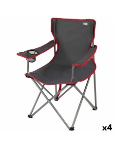 Chaise de camping pliante Aktive Gris foncé 45 x 82 x 47 cm (4 Unités)