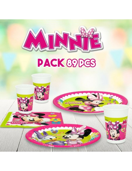 Set d'articles de fête Minnie Mouse Happy Deluxe 89 Pièces 16