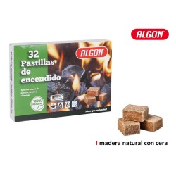 Bois avec cire pour barbecue Algon Bois (24 Unités) 2