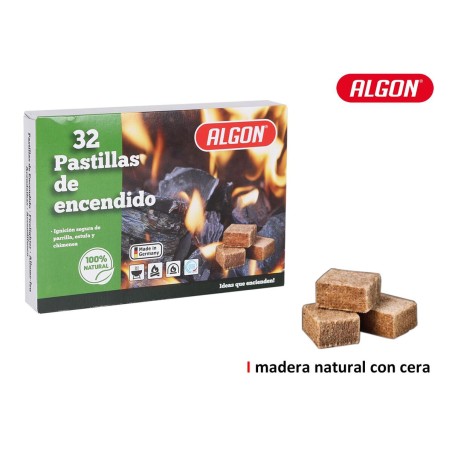 Bois avec cire pour barbecue Algon Bois (24 Unités)