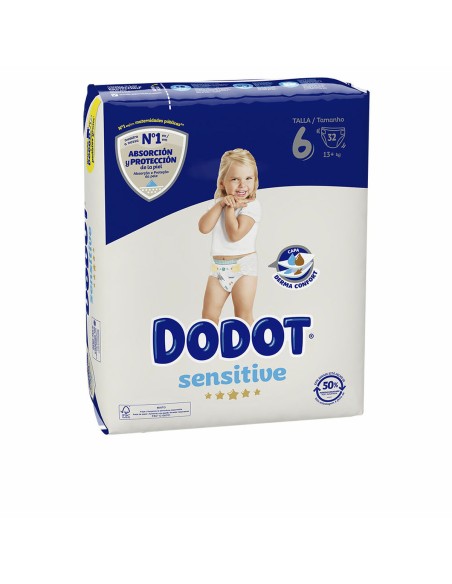 Couches jetables Dodot Sensitive 6 +13 kg (32 Unités)