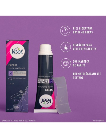 Crème Épilatoire Corporelle Veet Expert Aisselles 100 ml