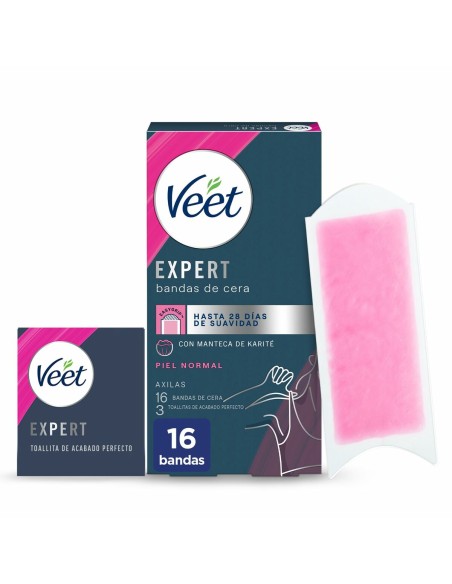 Bandes Épilatoire Corporelles Veet Expert Aisselles (16 Unités)