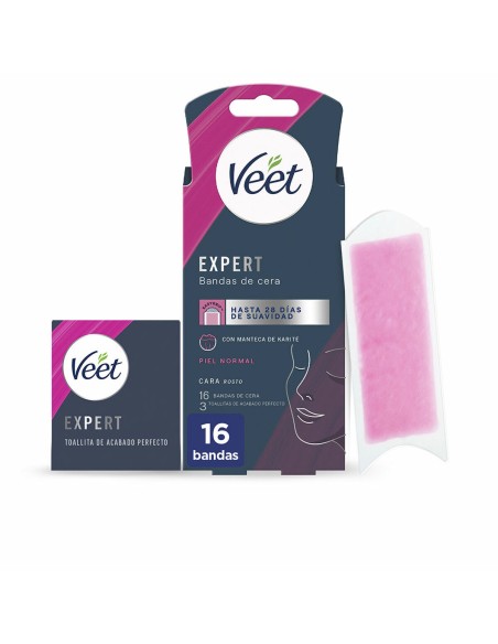 Bandes Épilatoire Faciales Veet Expert (16 Unités)