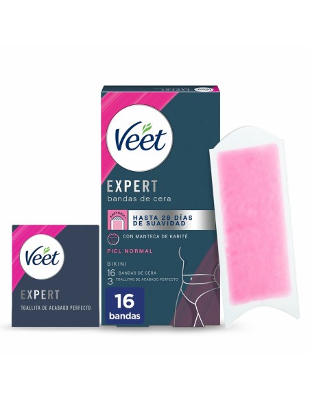 Bandes Épilatoire Corporelles Veet Expert Bikini (16 Unités)