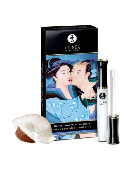 Divine Orale Plaisir Gloss Eau de coco Shunga GR27352 (10 ml) Coco 10 ml