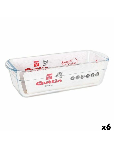Moule rectangulaire Quttin 63079 1,7 L verre 28,2 x 11,6 x 7,7 cm (6 Unités)