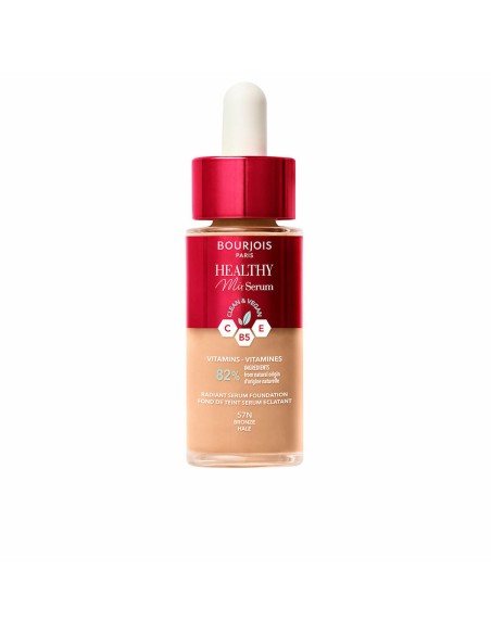 Base de maquillage liquide Bourjois Healthy Mix Sérum Nº 57N Bronze 30 ml