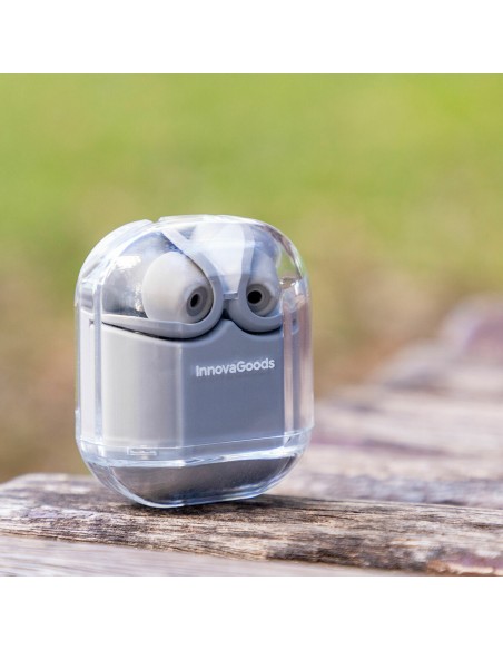 Écouteurs Sans Fil avec Étui de Charge Grey InnovaGoods