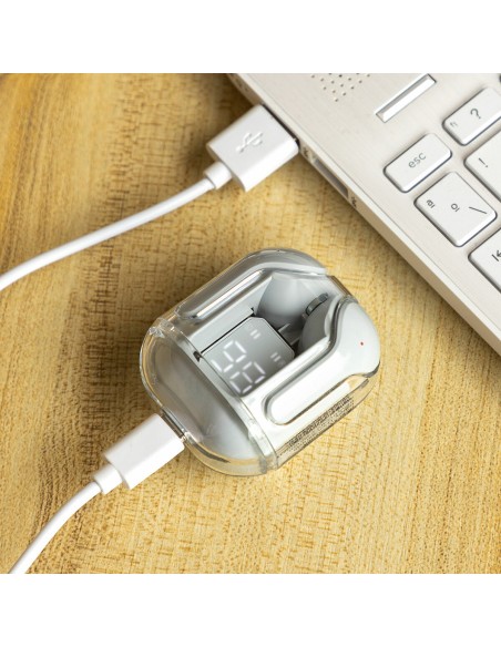 Écouteurs Sans Fil avec Étui de Charge Grey InnovaGoods