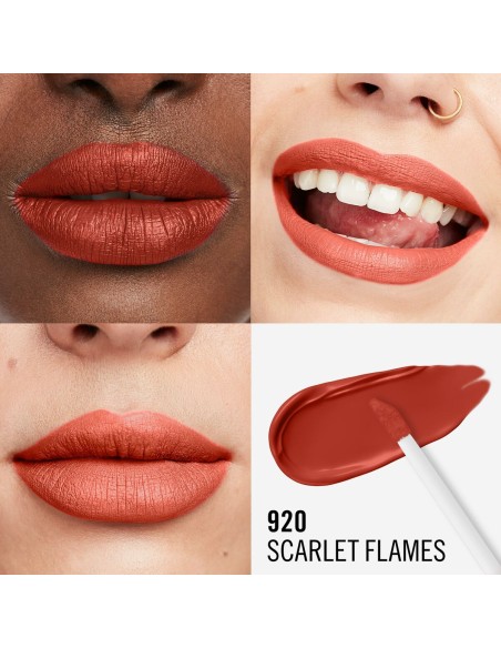 Rouge à lèvres liquide Rimmel London Lasting Mega Matte Nº 920 Scarlet Flames 7,4 ml