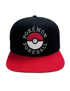 Casquette Unisex Pokémon Trainer 58 cm Noir Rouge Taille unique