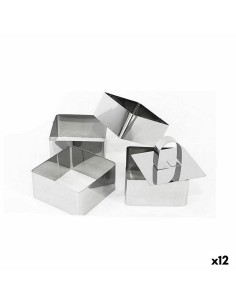 Ensemble de moules à pâtisserie Quttin Argenté Acier inoxydable 4 Pièces (12 Unités)