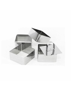 Ensemble de moules à pâtisserie Quttin Argenté Acier inoxydable 4 Pièces (12 Unités) 2