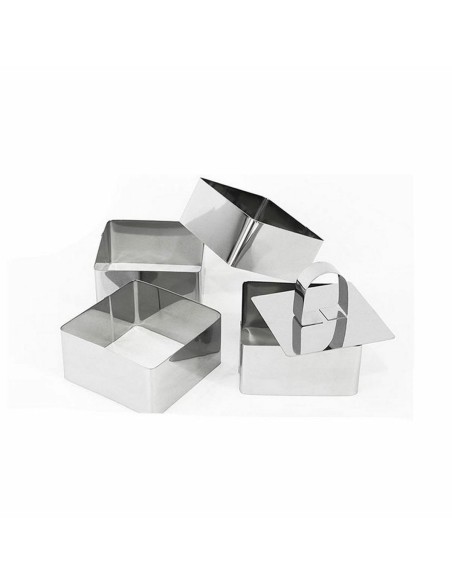 Ensemble de moules à pâtisserie Quttin Argenté Acier inoxydable 4 Pièces (12 Unités)