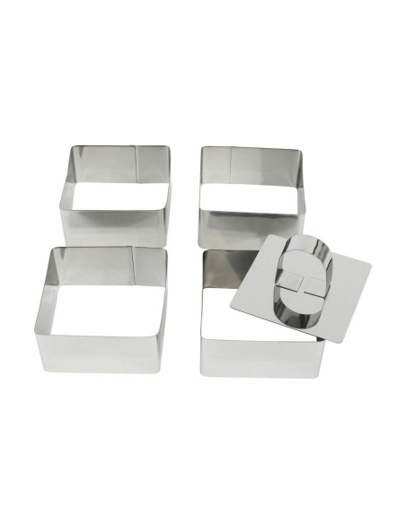Ensemble de moules à pâtisserie Quttin Argenté Acier inoxydable 4 Pièces (12 Unités)