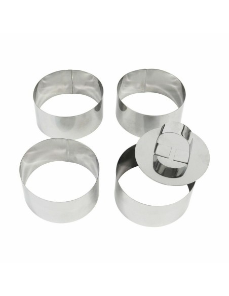 Ensemble de moules à pâtisserie Quttin Argenté Acier inoxydable 4 Pièces (12 Unités)