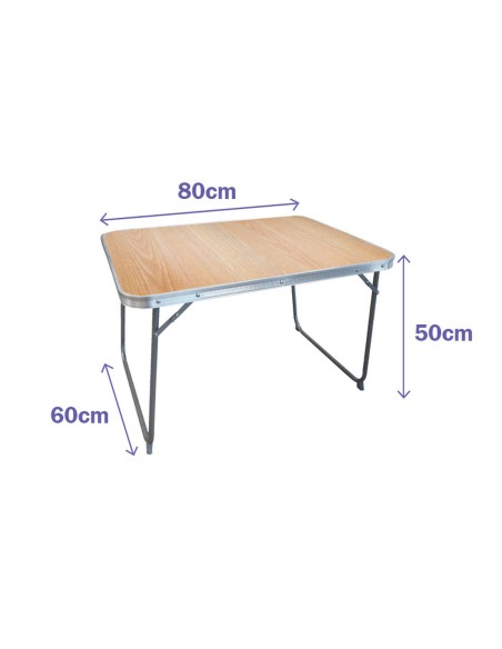 Table Pliable Marbueno Acier D16 Assortie Camping et Plage 80X60X50 cm 10028