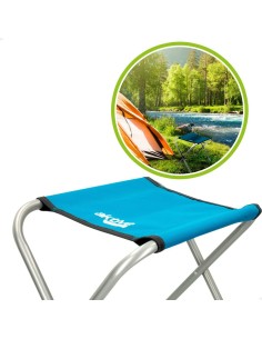 Tabouret Pliant Aktive Bleu Camping 30 x 37 x 40 cm (4 Unités) 2