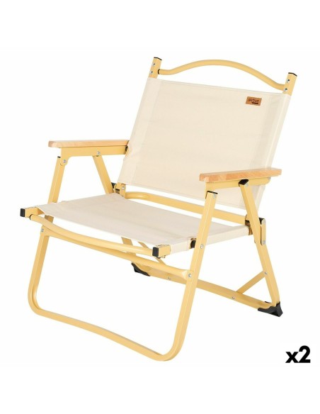 Chaise de camping pliante Aktive Sabana 47 x 62 x 42 cm (2 Unités)
