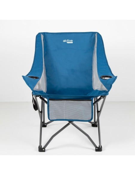 Chaise de camping pliante Aktive Bleu 48 x 86 x 50 cm (2 Unités)