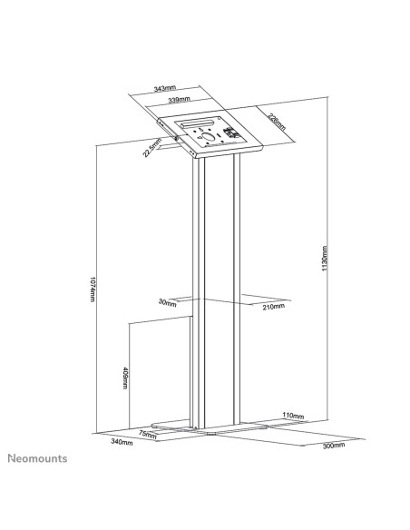 Support de tablette Neomounts FL15-750WH1 Blanc