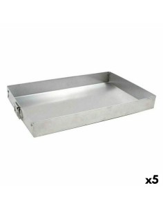 Moule rectangulaire VR Argenté Aluminium 30 x 19 x 3,5 cm (5 Unités)