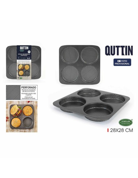 Moule façonné Quttin Burguer 28 x 28 x 2,5 cm (12 Unités)