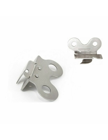 Ouvre-boîte Acier Argenté 7,3 x 4,6 cm 1,5 mm (12 Unités)