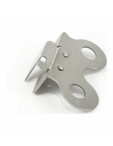 Ouvre-boîte Acier Argenté 7,3 x 4,6 cm 1,5 mm (12 Unités)