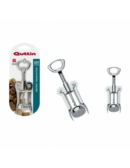 Ouvre-bouteille avec tire-bouchon Quttin Acier inoxydable 16,5 cm (18 Unités)